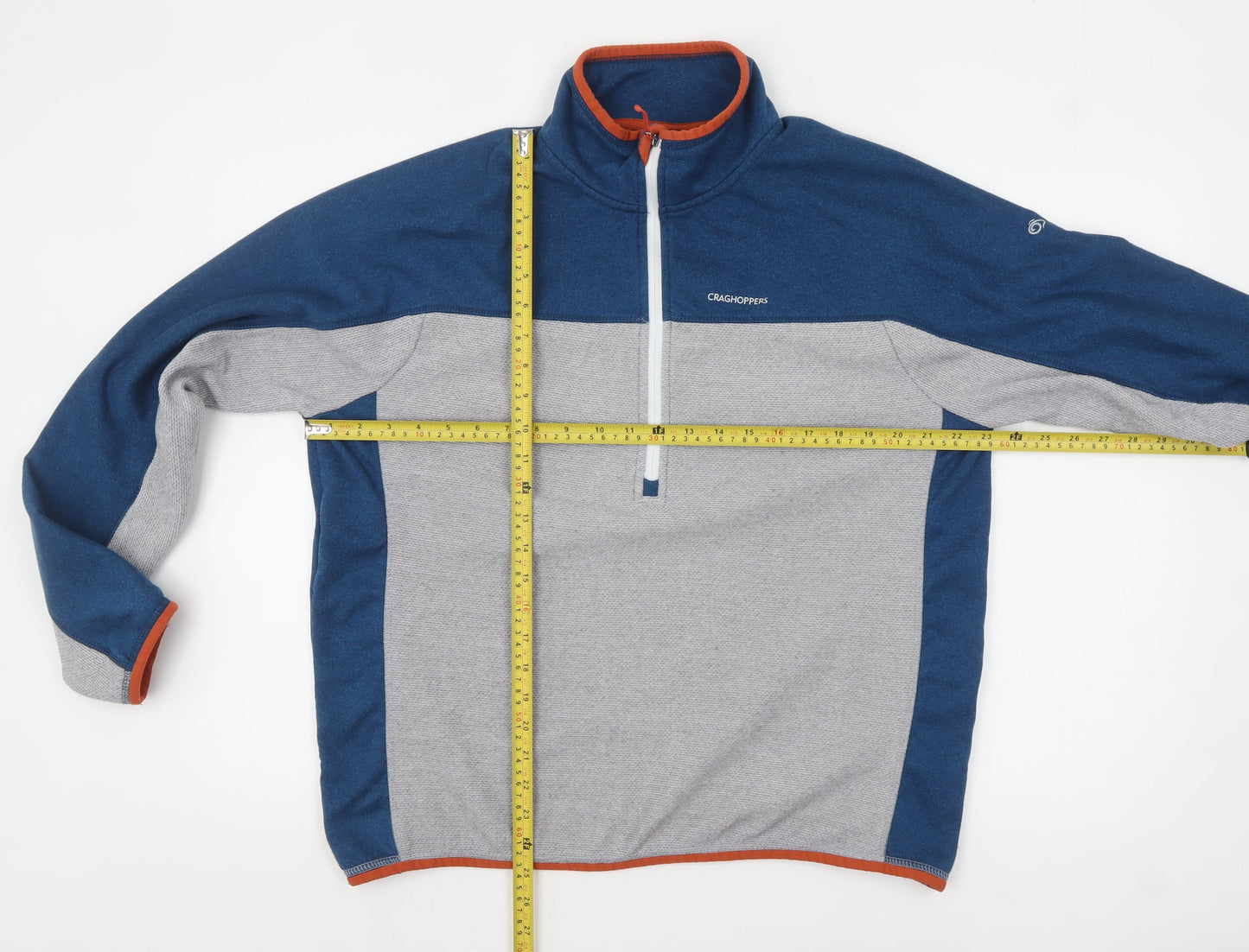Craghoppers Men's Blue Fleece 1/4 Zip Pullover Sweatshirt Size L