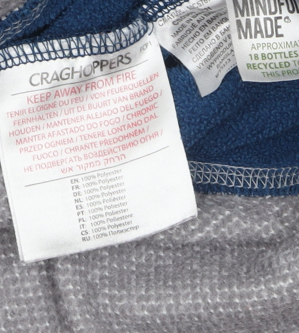 Craghoppers Men's Blue Fleece 1/4 Zip Pullover Sweatshirt Size L