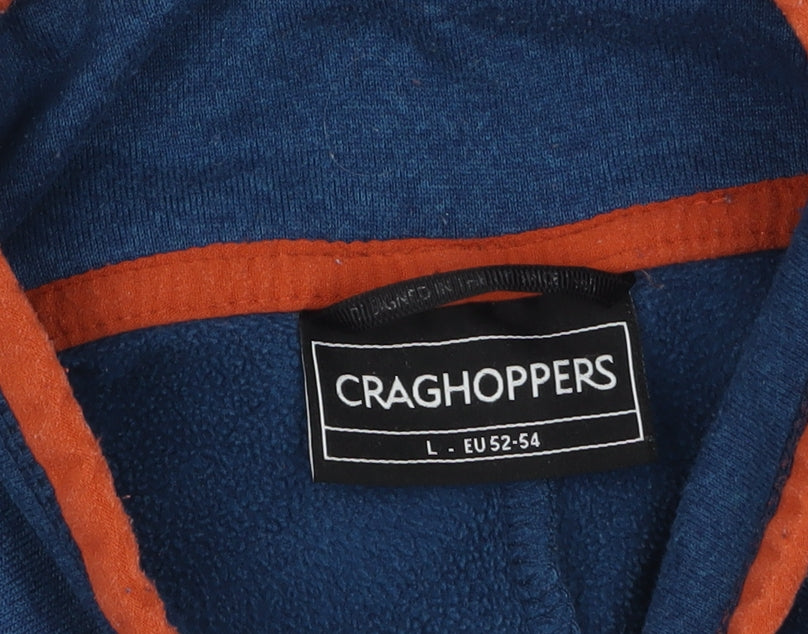 Craghoppers Men's Blue Fleece 1/4 Zip Pullover Sweatshirt Size L