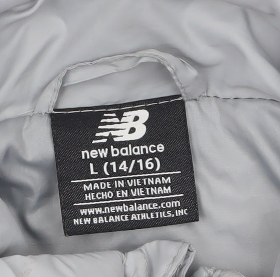 New Balance Womens Grey L Padded Lightweight Puffer Waistcoat