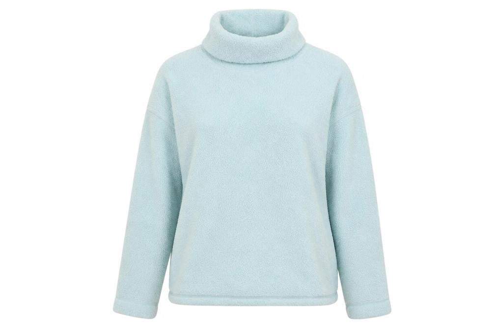 Marks and Spencer Women Blue Fleece Pullover Sweatshirt L