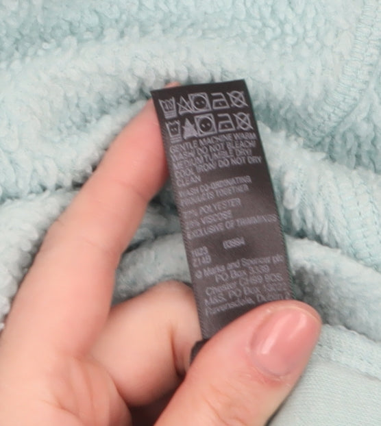 Marks and Spencer Women Blue Fleece Pullover Sweatshirt L