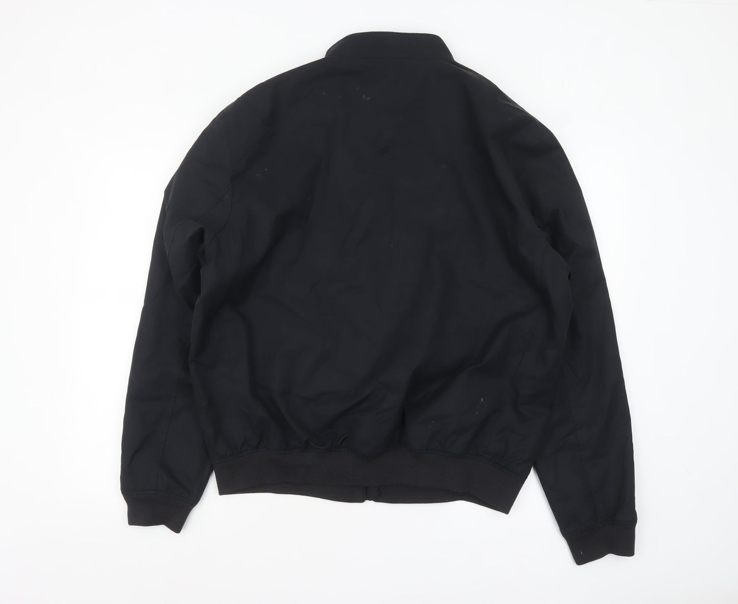 Zara Men’s Black XL Bomber Jacket Polyester Zip Casual