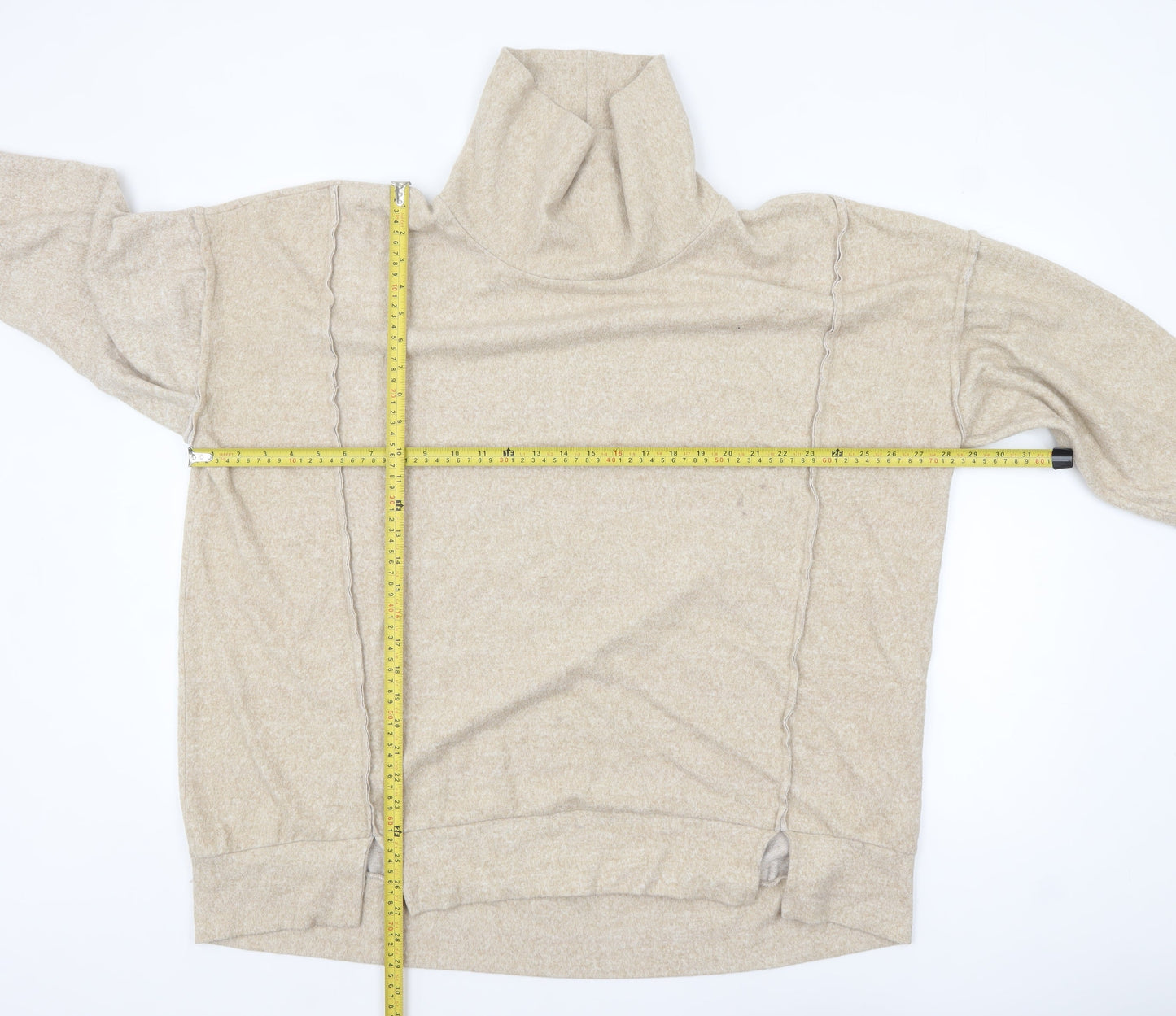Yours Women’s Beige Roll Neck Plus Size 26-28 Pullover Jumper