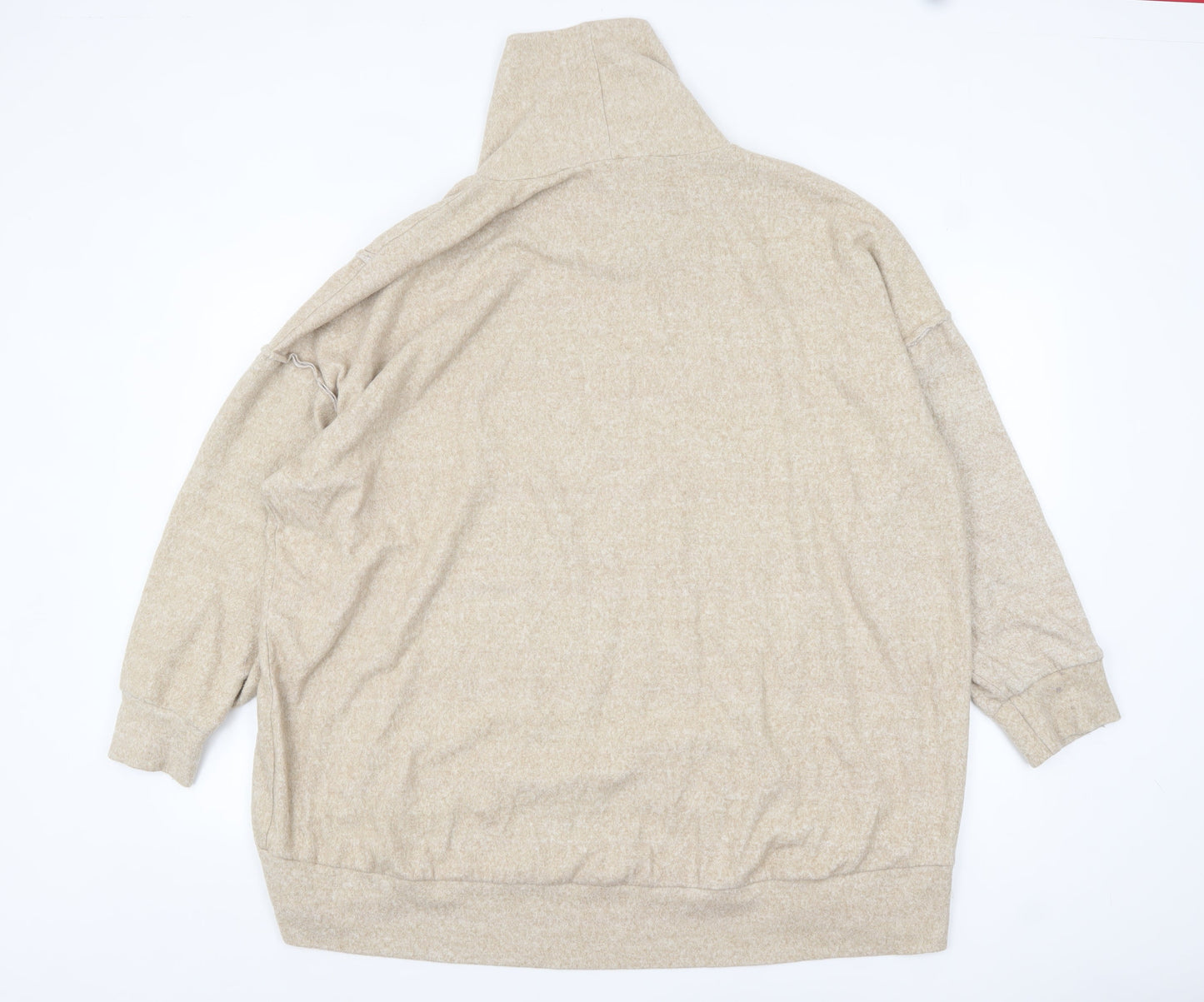 Yours Women’s Beige Roll Neck Plus Size 26-28 Pullover Jumper