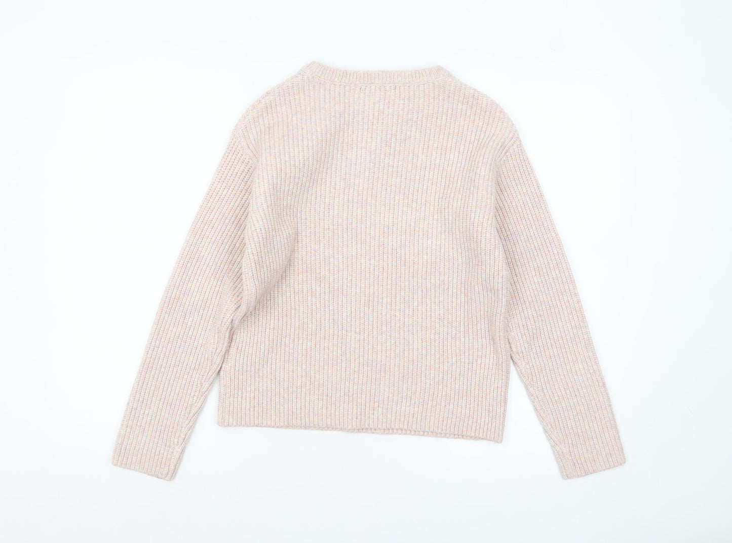 Marks and Spencer Women's Beige Chunky-Knit Pullover Jumper XS