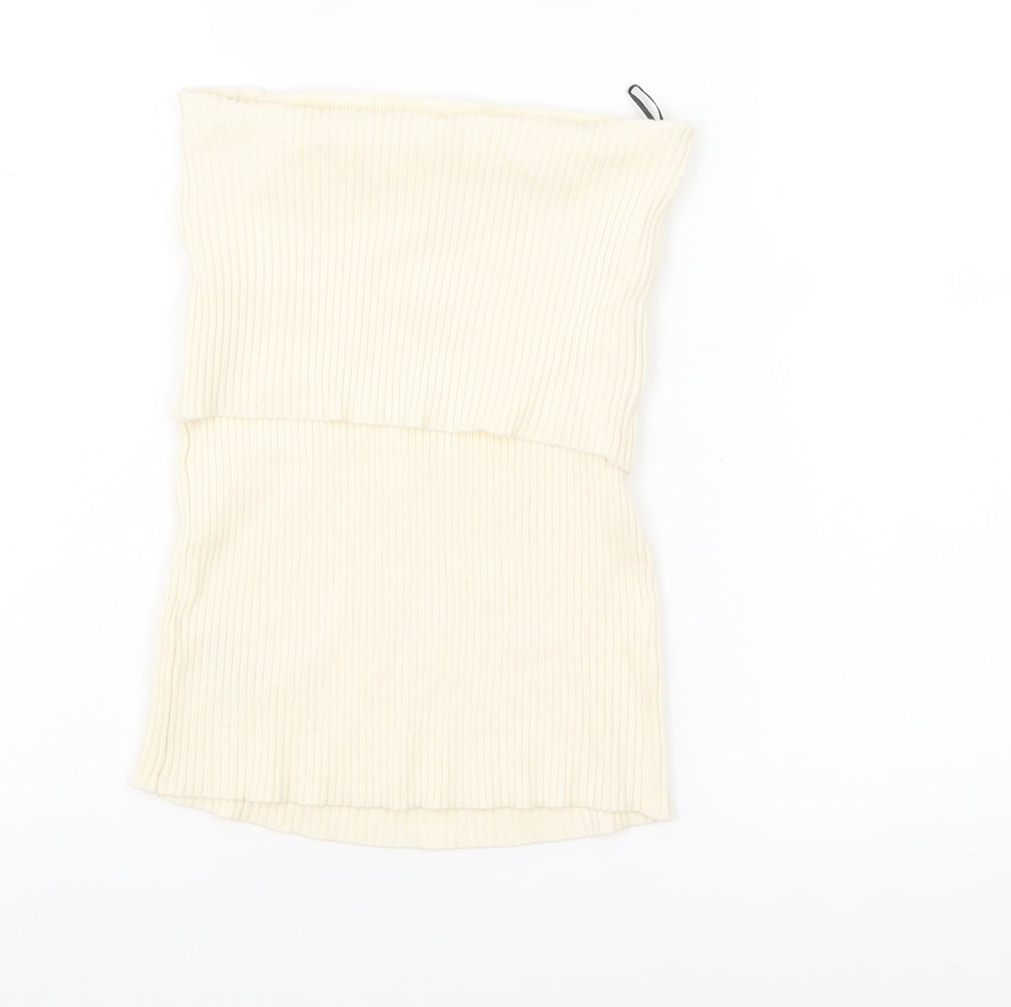 Marks and Spencer Women’s Ivory Ribbed Strapless Knit Top Size 12