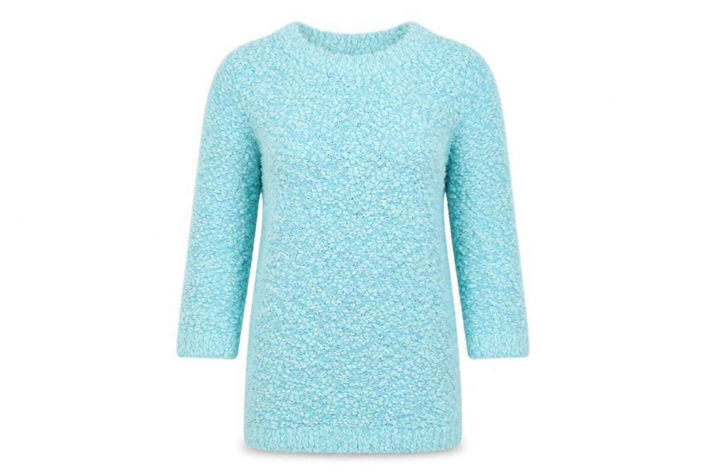Bonmarché Women’s Blue Chunky Knit Pullover Jumper XS