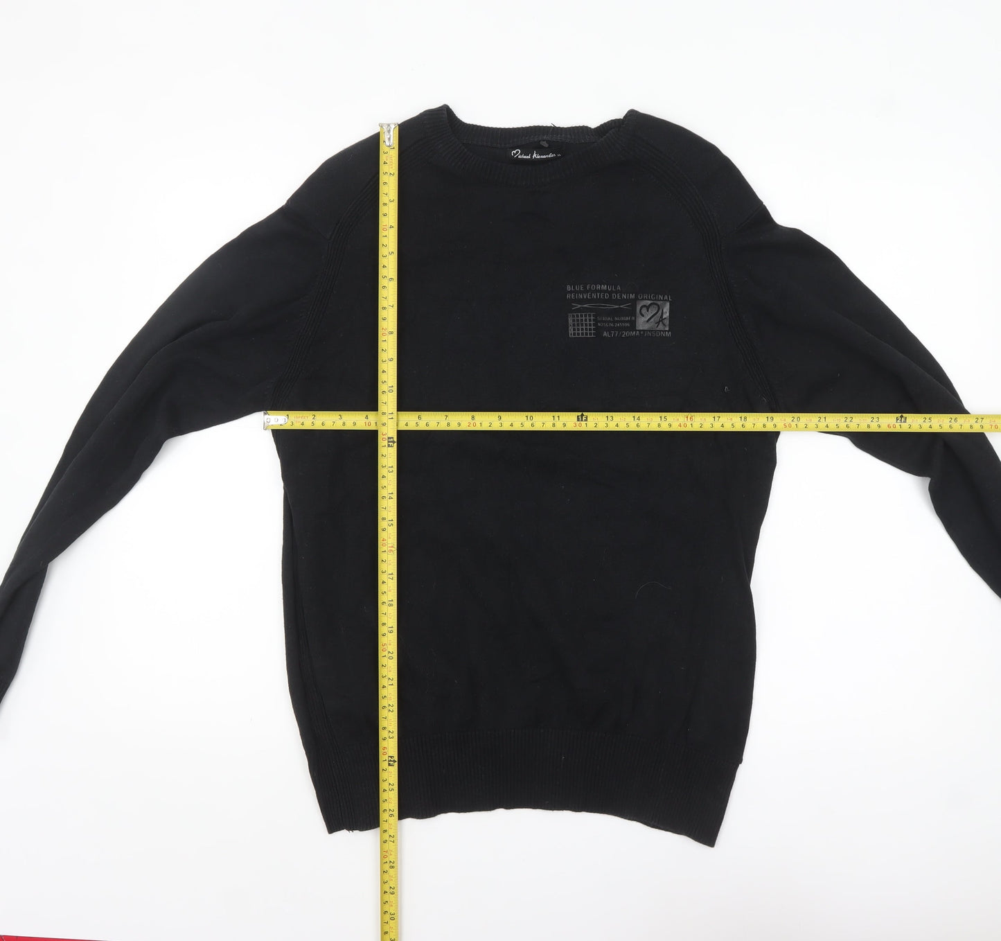 Michael Alexander Women's Black Cotton Crew Neck Jumper XL