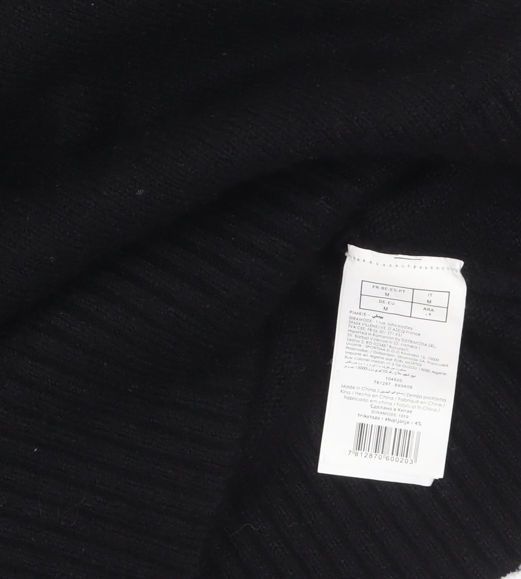 Pimkie Women Black Jumper Dress Size M Knit Long Sleeve High Neck