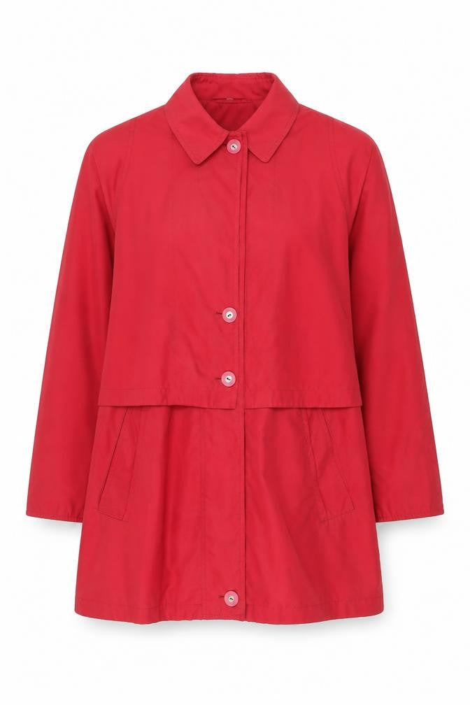 Dannimac Women's Red Waterproof Mid-Length Rain Coat Size M