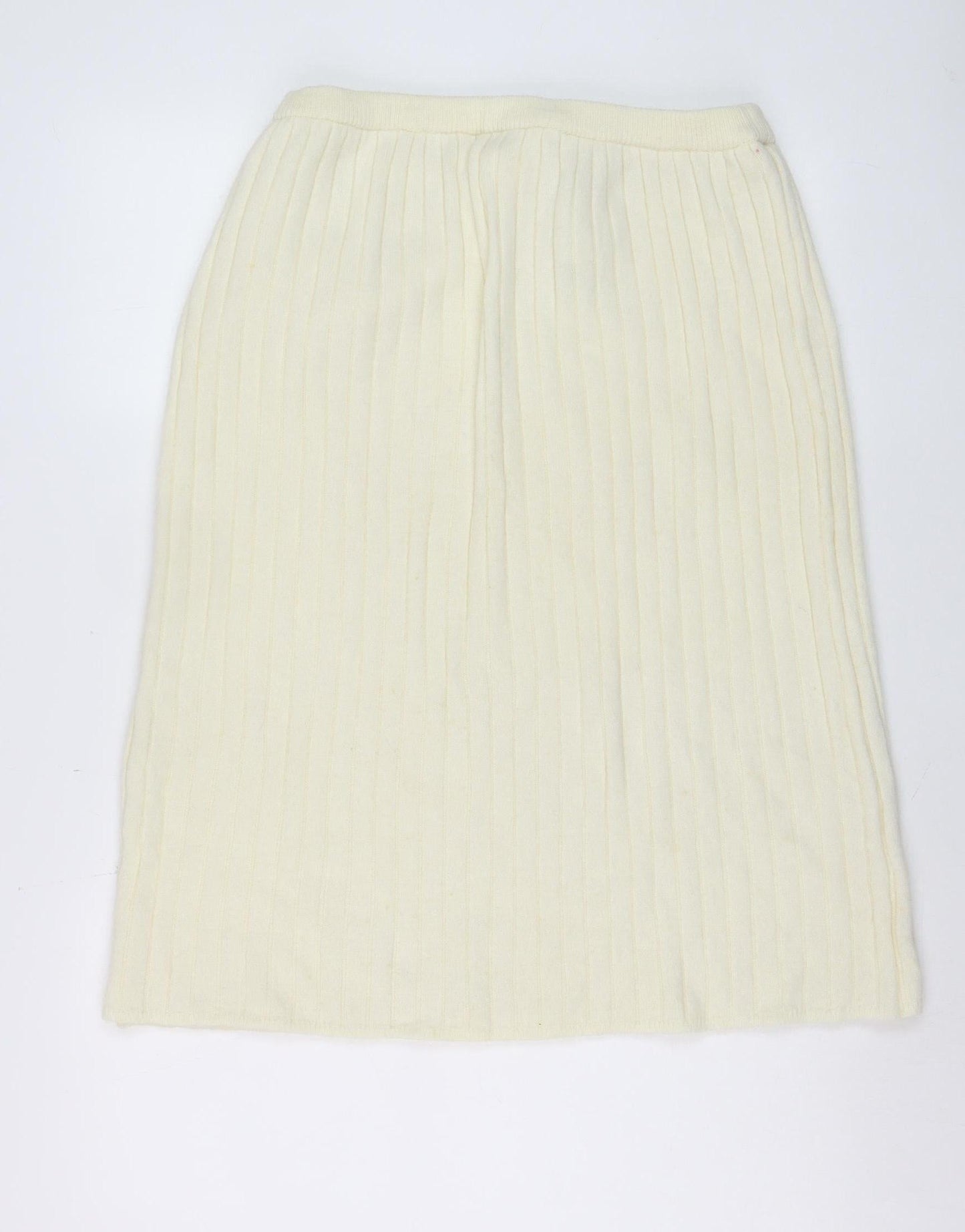 St. Bernard Women Ivory Wool Angora Knit Pencil Skirt Size 16