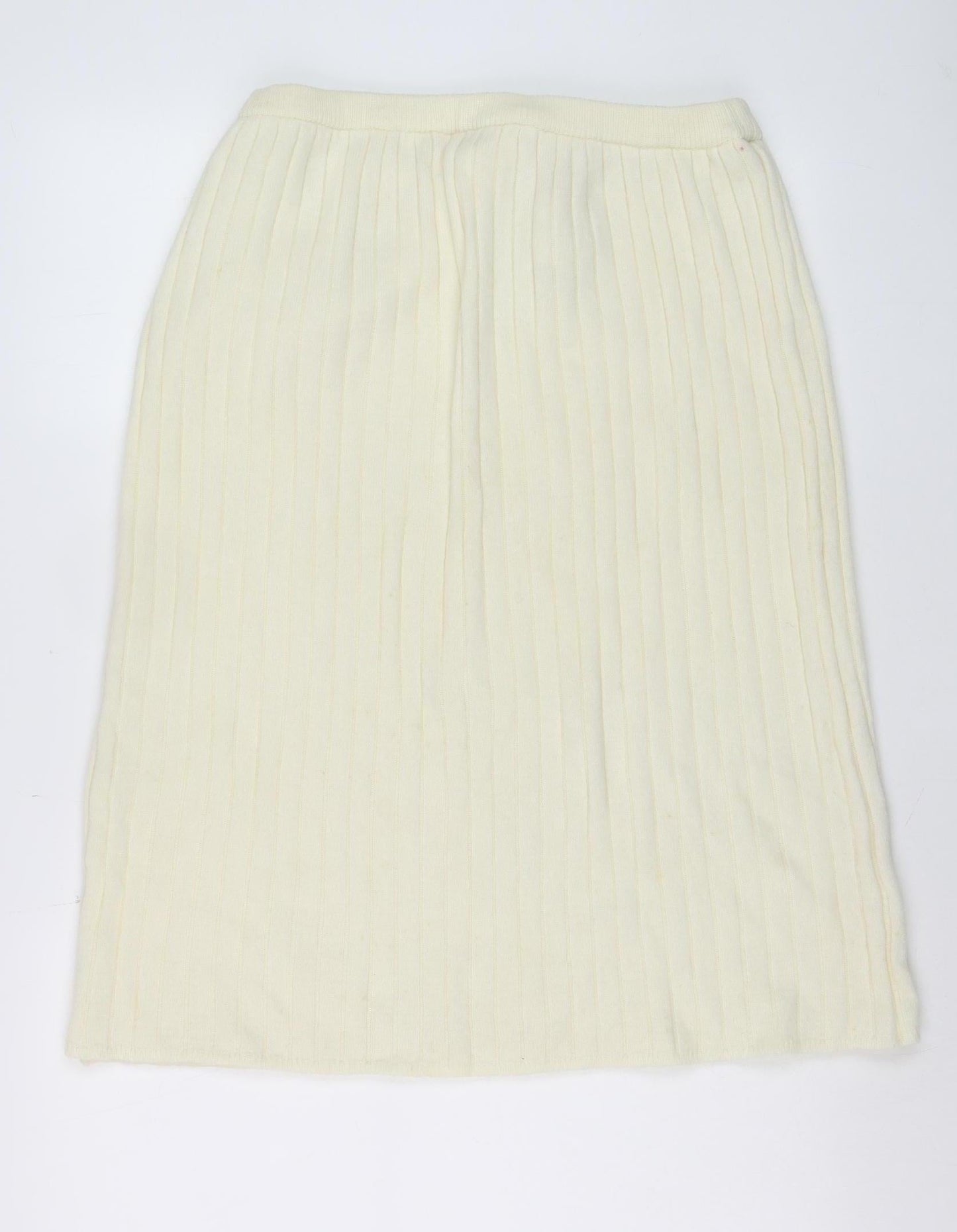 St. Bernard Women Ivory Wool Angora Knit Pencil Skirt Size 16
