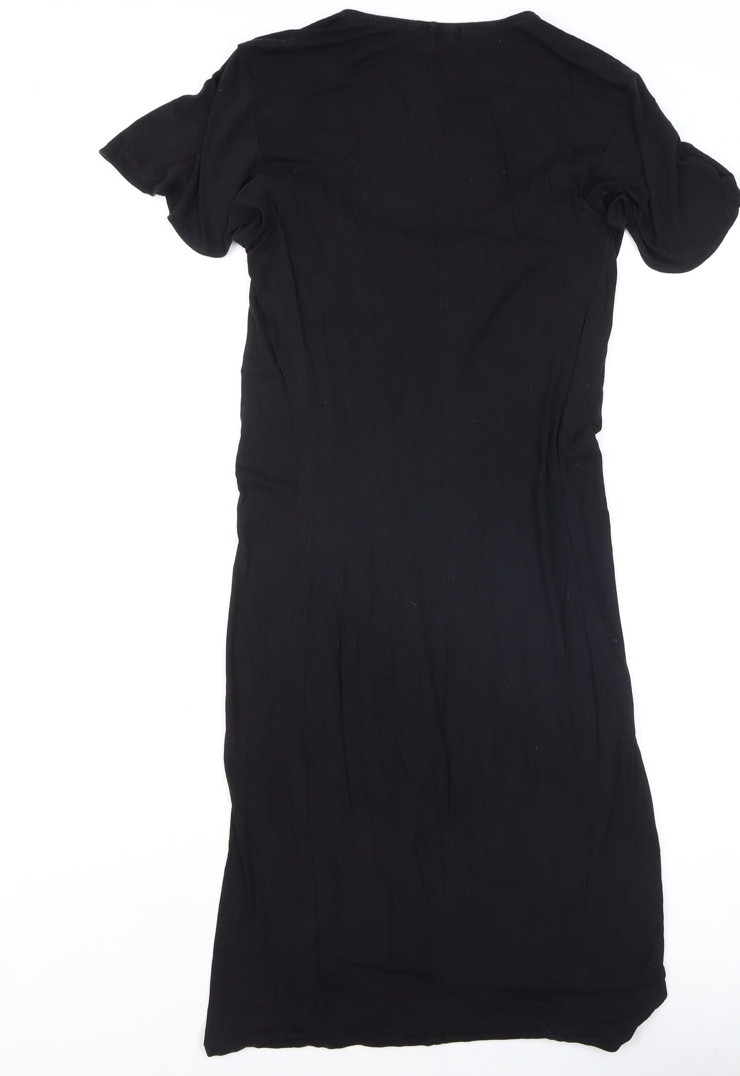 Fever London Women’s Black V-Neck Knee Length Sheath Dress Size 10