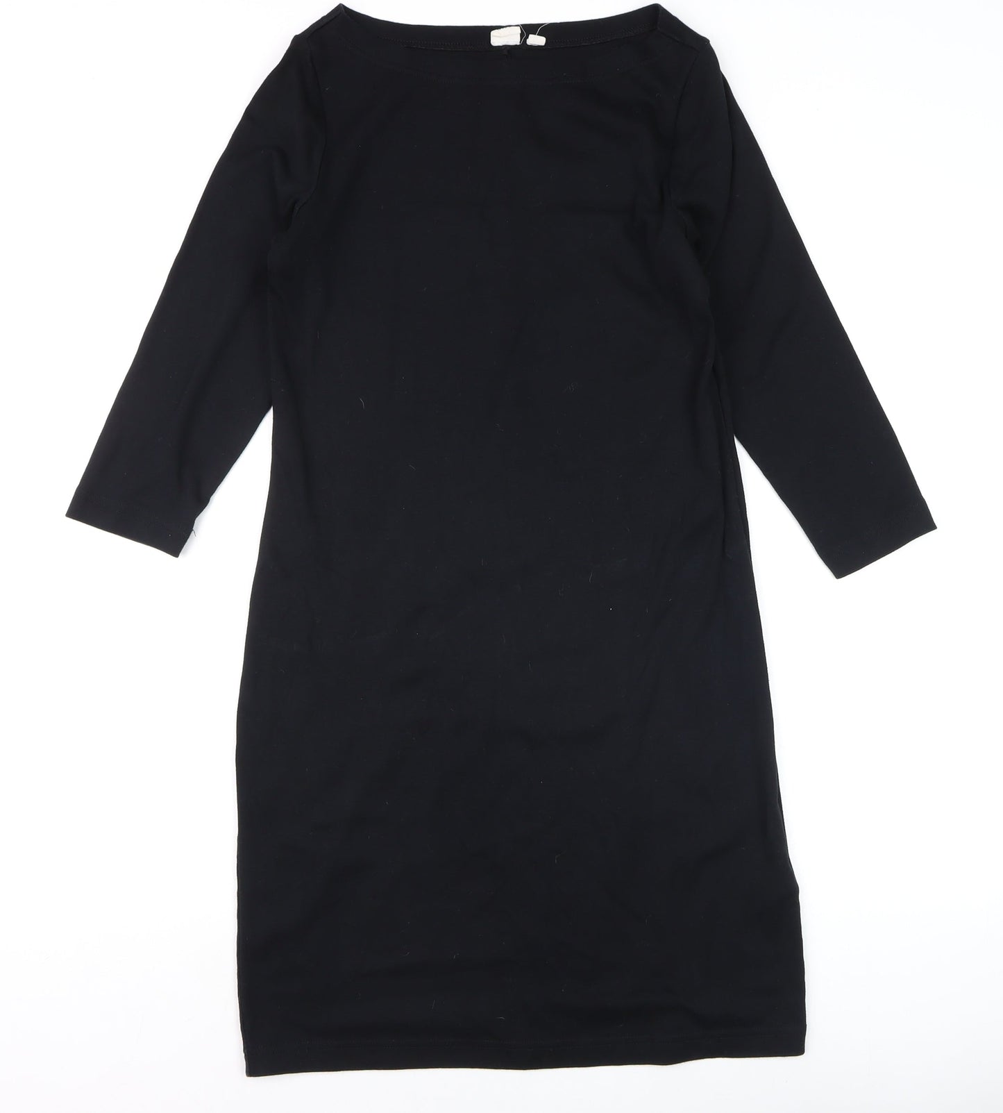 GAP Women’s Black Cotton Modal Shift Dress Size M 3/4 Sleeve