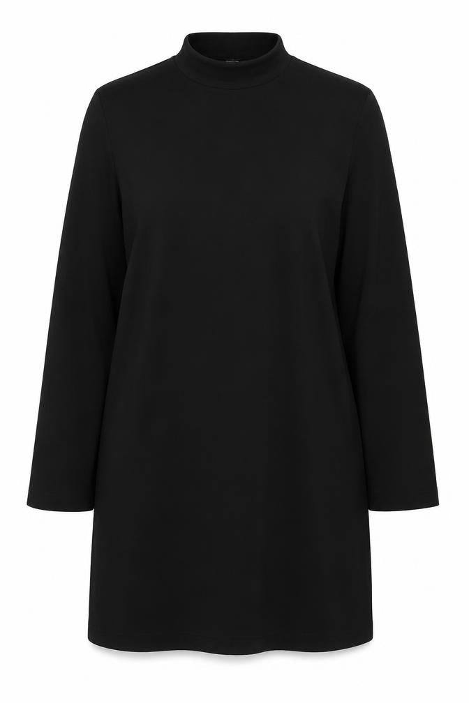 Gallery Women’s Black XL Shift Dress Long Sleeve High Neck