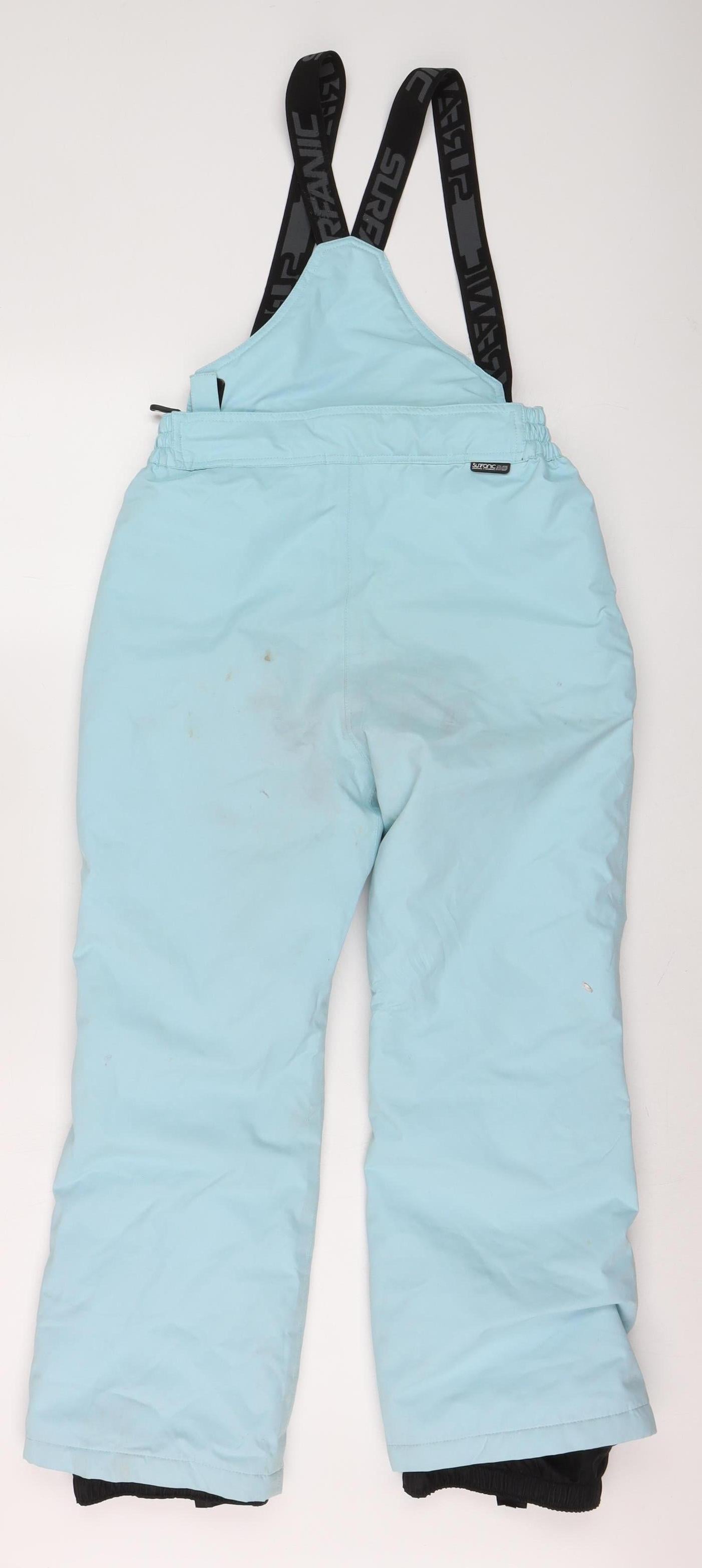Surfanic Girls Blue Ski Salopettes Trousers Size 10 Years Waterproof Snow Pants
