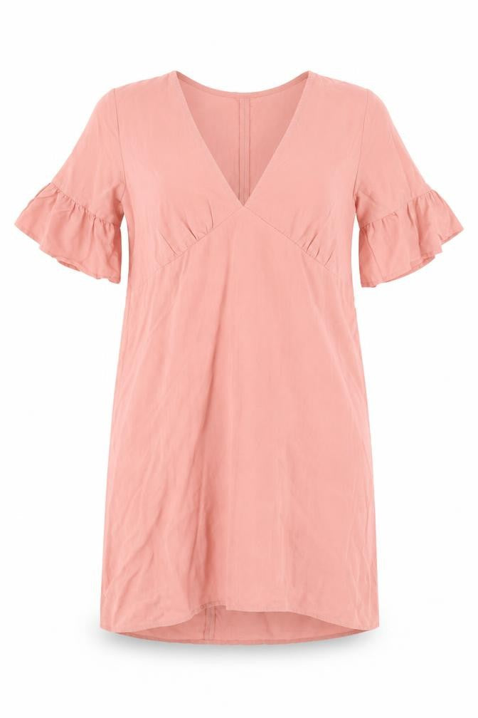 Zara Women Pink Short Sleeve Shift Dress Size 8