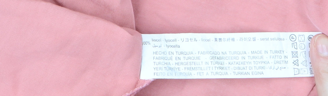 Zara Women Pink Short Sleeve Shift Dress Size 8