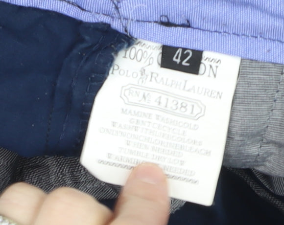 Ralph Lauren Men's Blue Straight Fit Cotton Chino Jeans Size 42