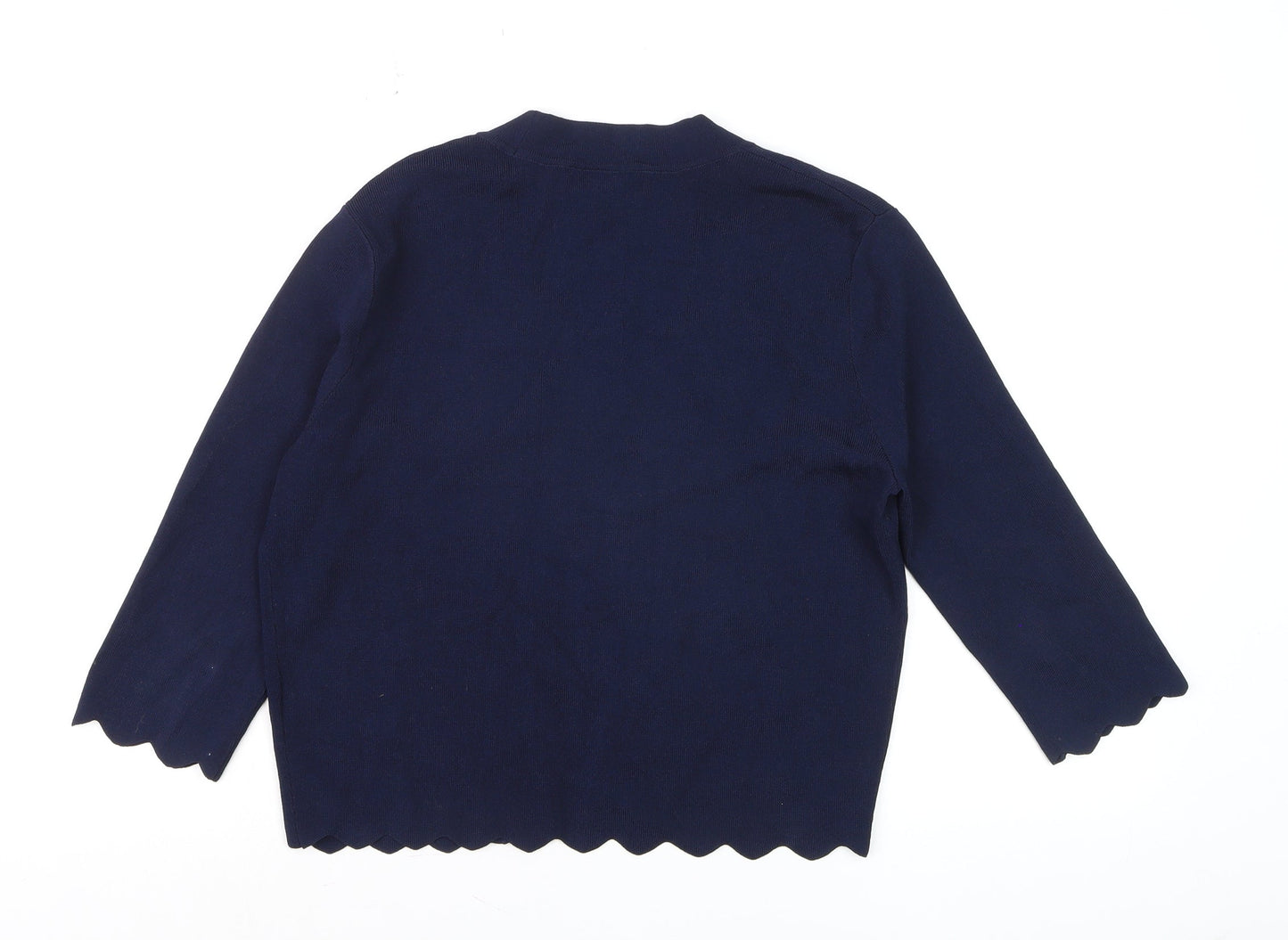 Marks and Spencer Womens Blue Size 10 Knit Open Cardigan