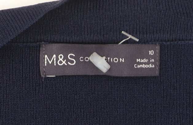Marks and Spencer Womens Blue Size 10 Knit Open Cardigan