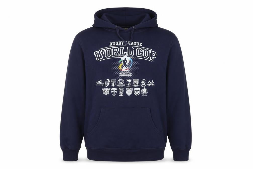 ISC Men's Blue Rugby World Cup Pullover Hoodie XL Fleece