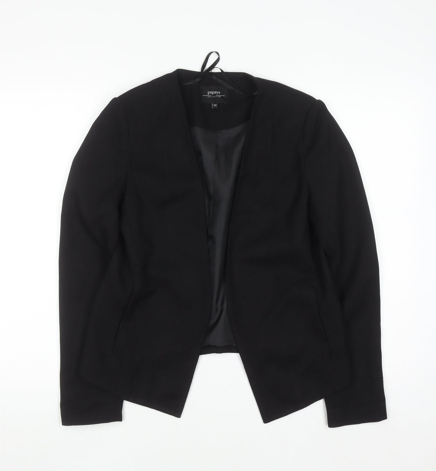 Papaya Women Black Regular Fit Tailored Blazer Jacket Size 10