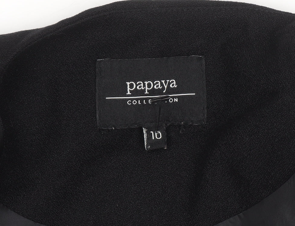 Papaya Women Black Regular Fit Tailored Blazer Jacket Size 10