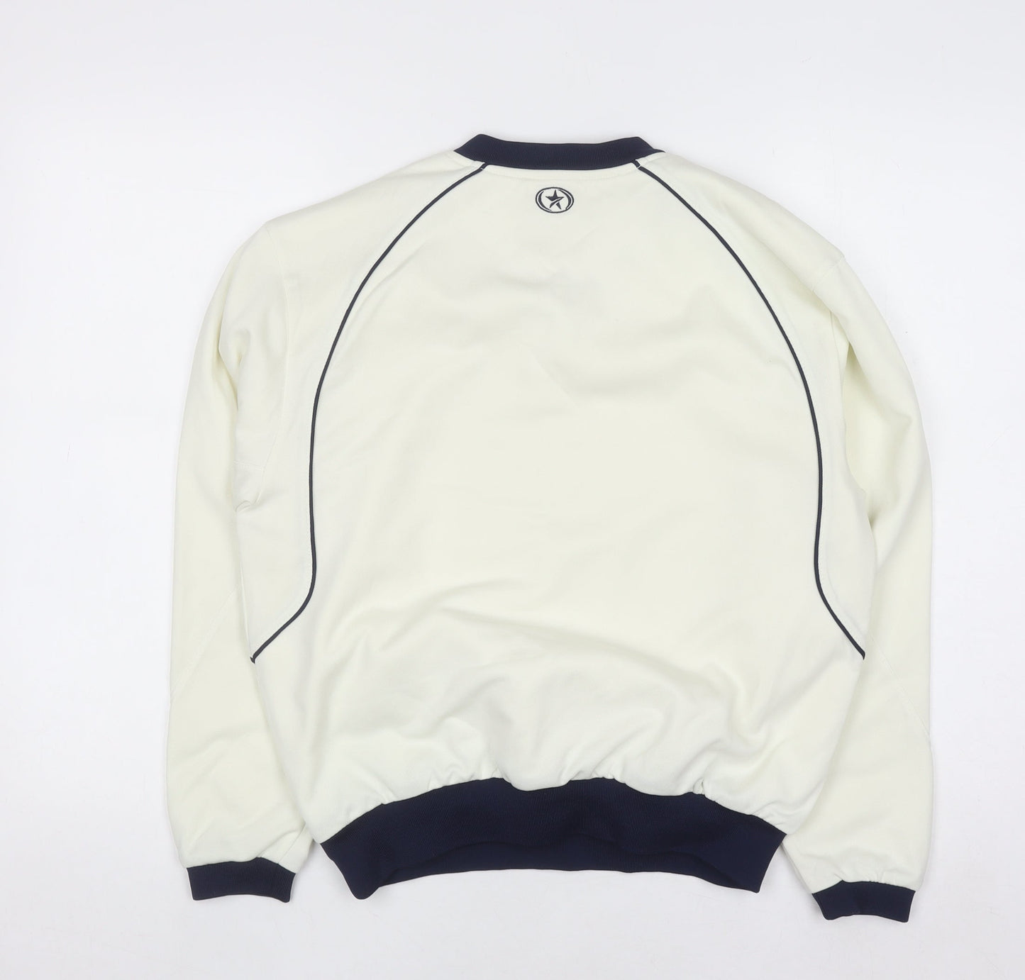 Prostar Teens Ivory V-Neck Long Sleeve Sweatshirt 30/32 Polyester Sportswear