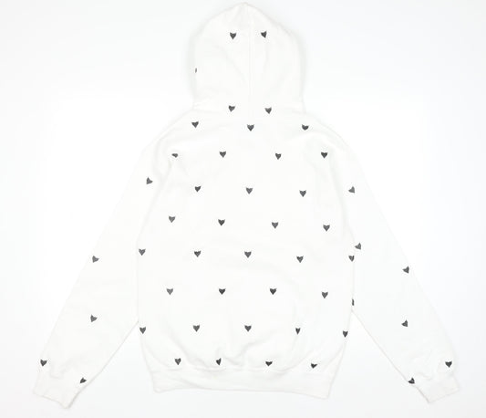 MARIAGULINA Women’s White Printed Pullover Hoodie Size S