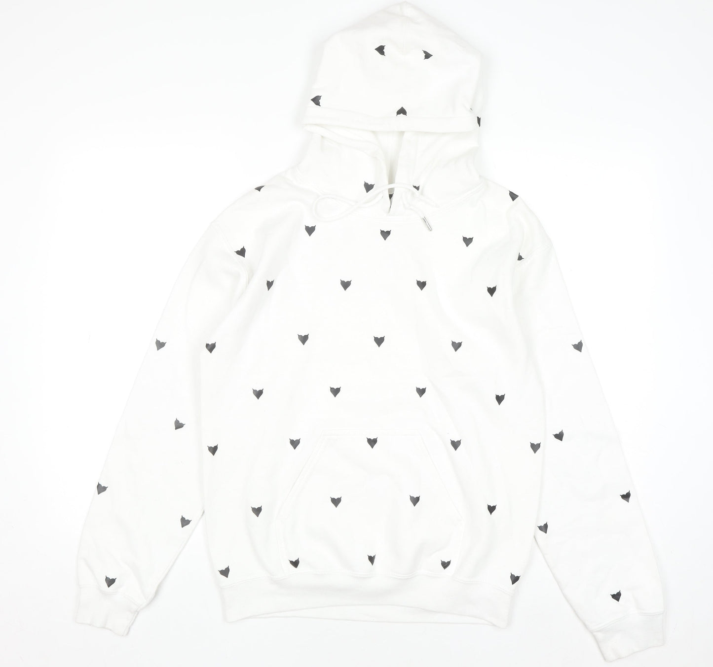 MARIAGULINA Women’s White Printed Pullover Hoodie Size S