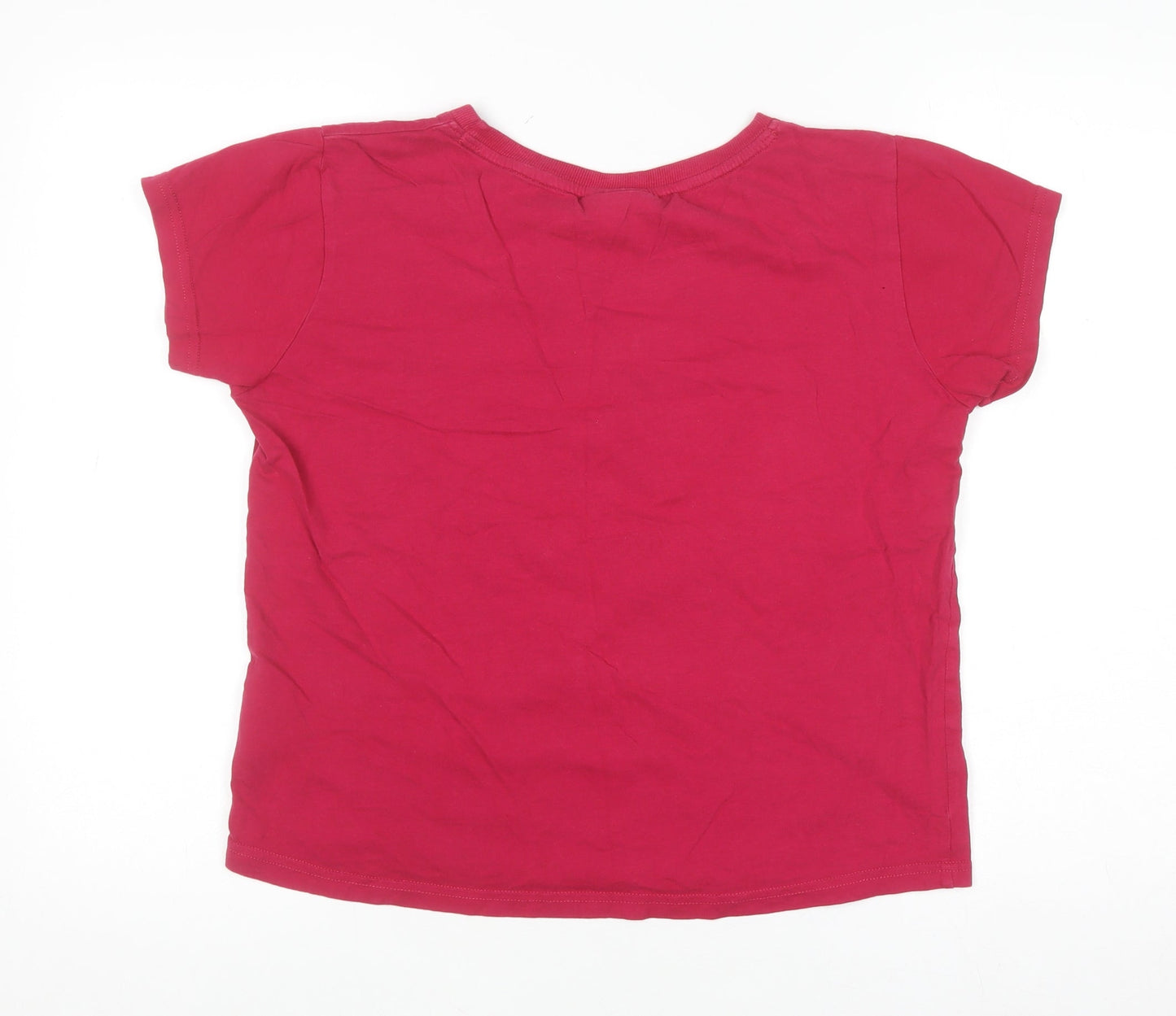 Animal Teens Pink Cotton Short Sleeve Crew Neck T-Shirt Size 14