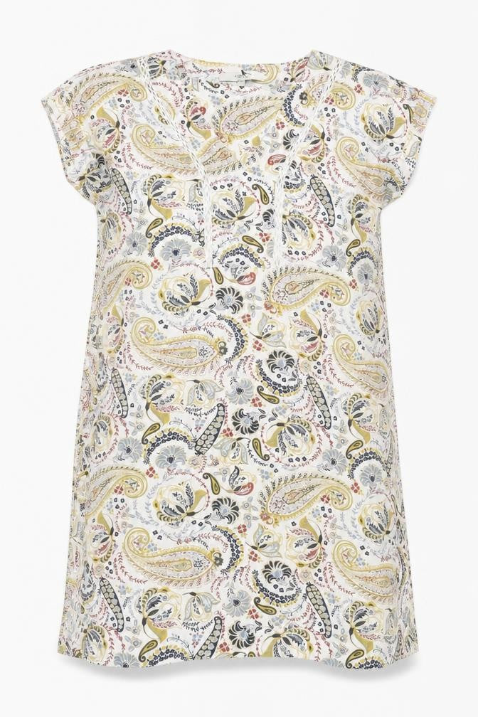 Next Womens Multicoloured Paisley Viscose Tunic Blouse Size 10