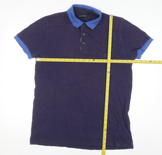 French Connection Men's Purple Polo Shirt Size L Cotton Casual Top