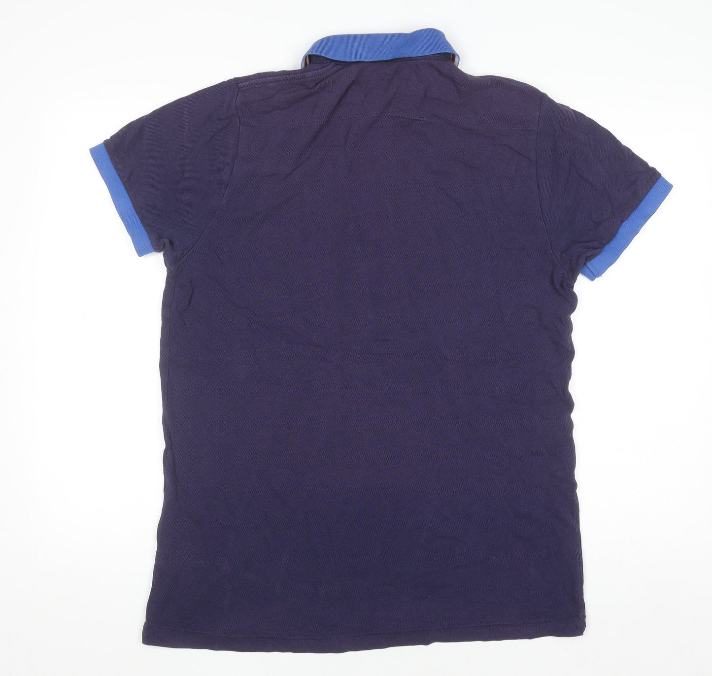 French Connection Men's Purple Polo Shirt Size L Cotton Casual Top