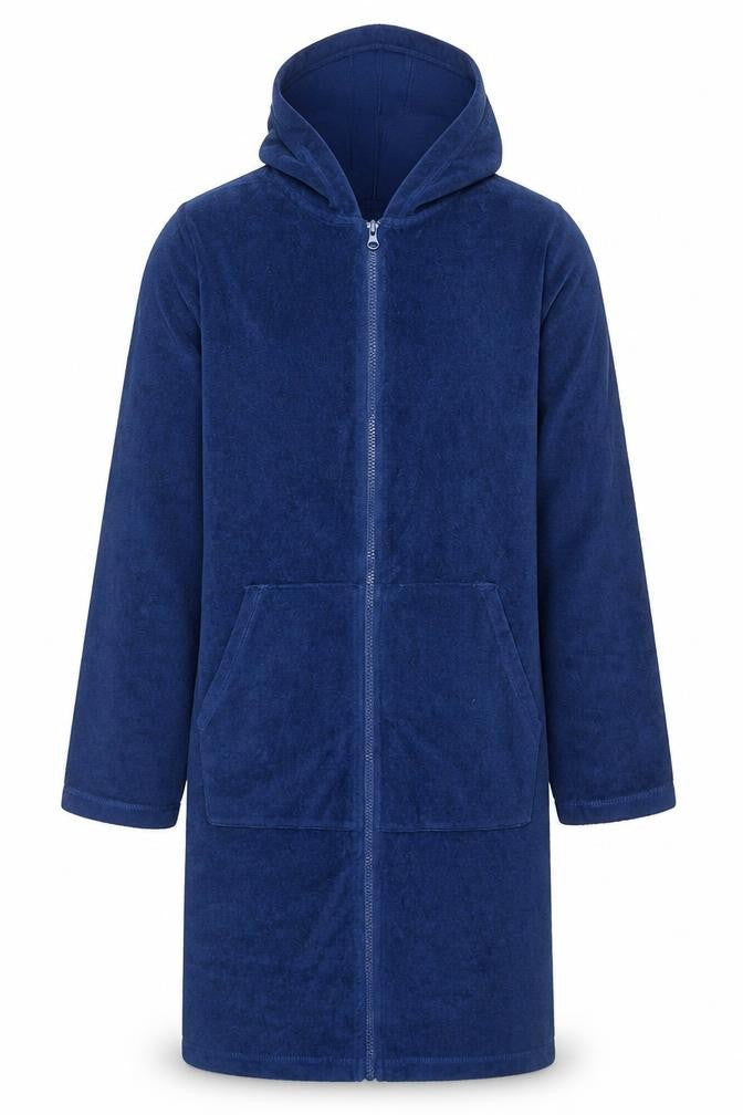 H&M Boys Blue Full Zip Hoodie Jacket Size 14 Long Sleeve Fleece Cotton Blend