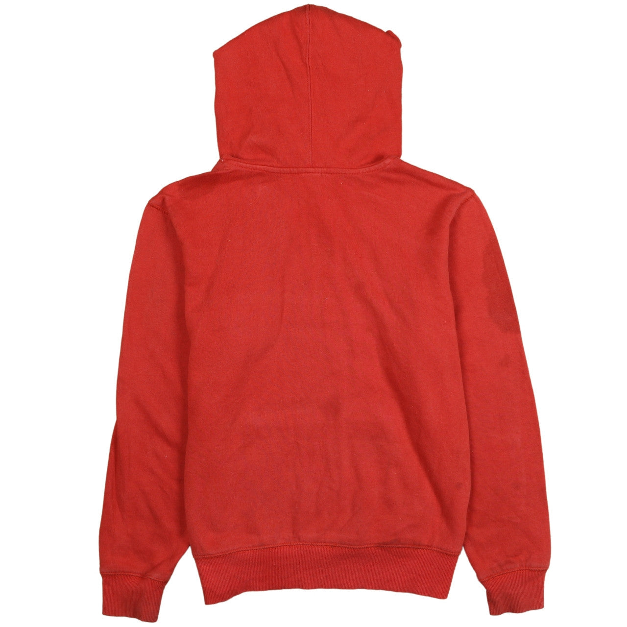 Champion Womens Red Pullover Hoodie L Logo Print Casual Sweatshirt