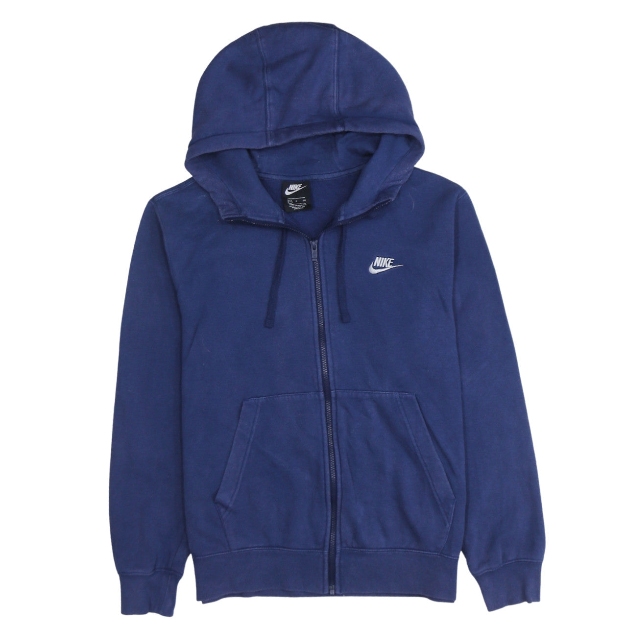 Nike Men's Blue Full Zip Hooded Cotton Jacket Size S