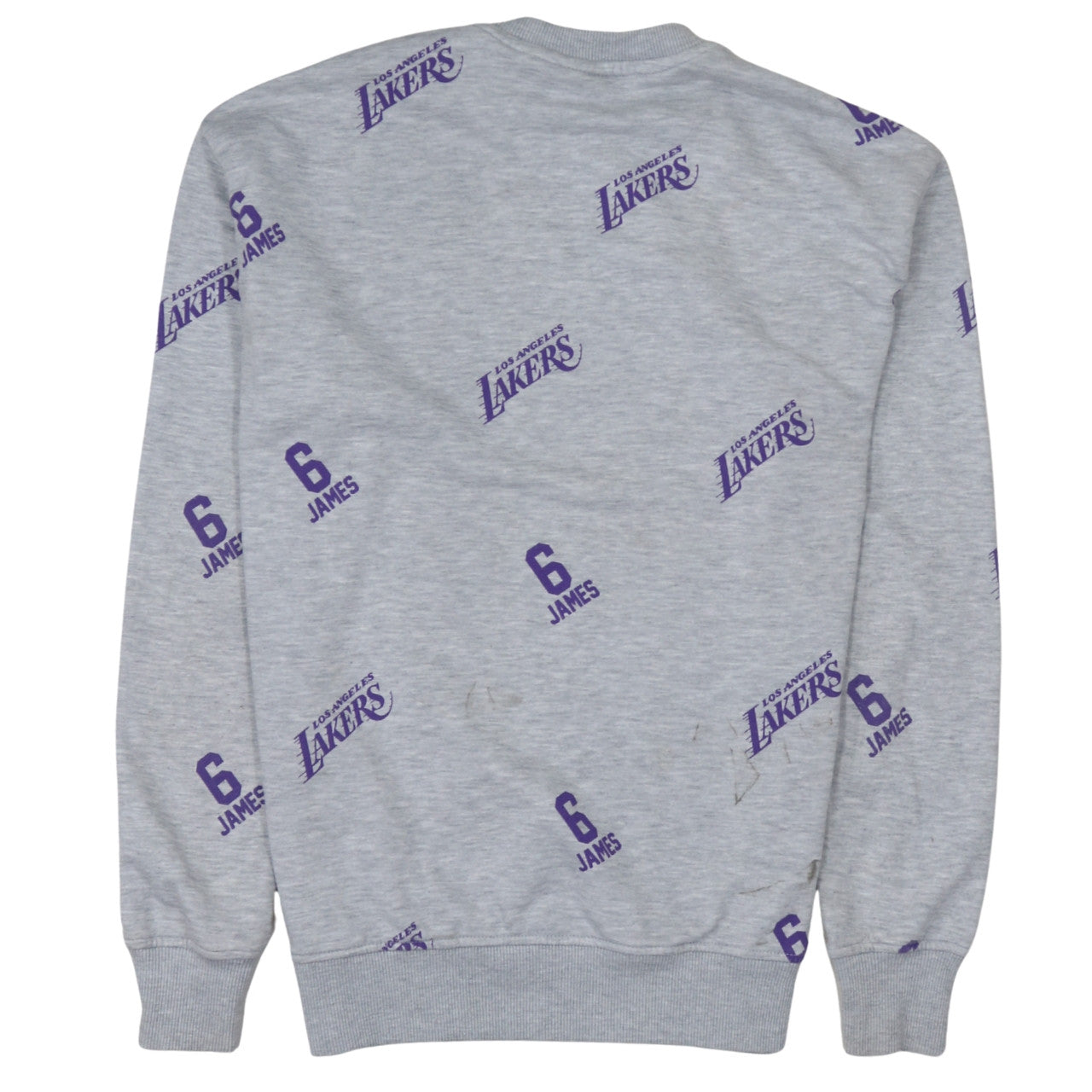 Primark NBA Los Angeles Lakers Grey Men's Small Crew Neck Sweatshirt