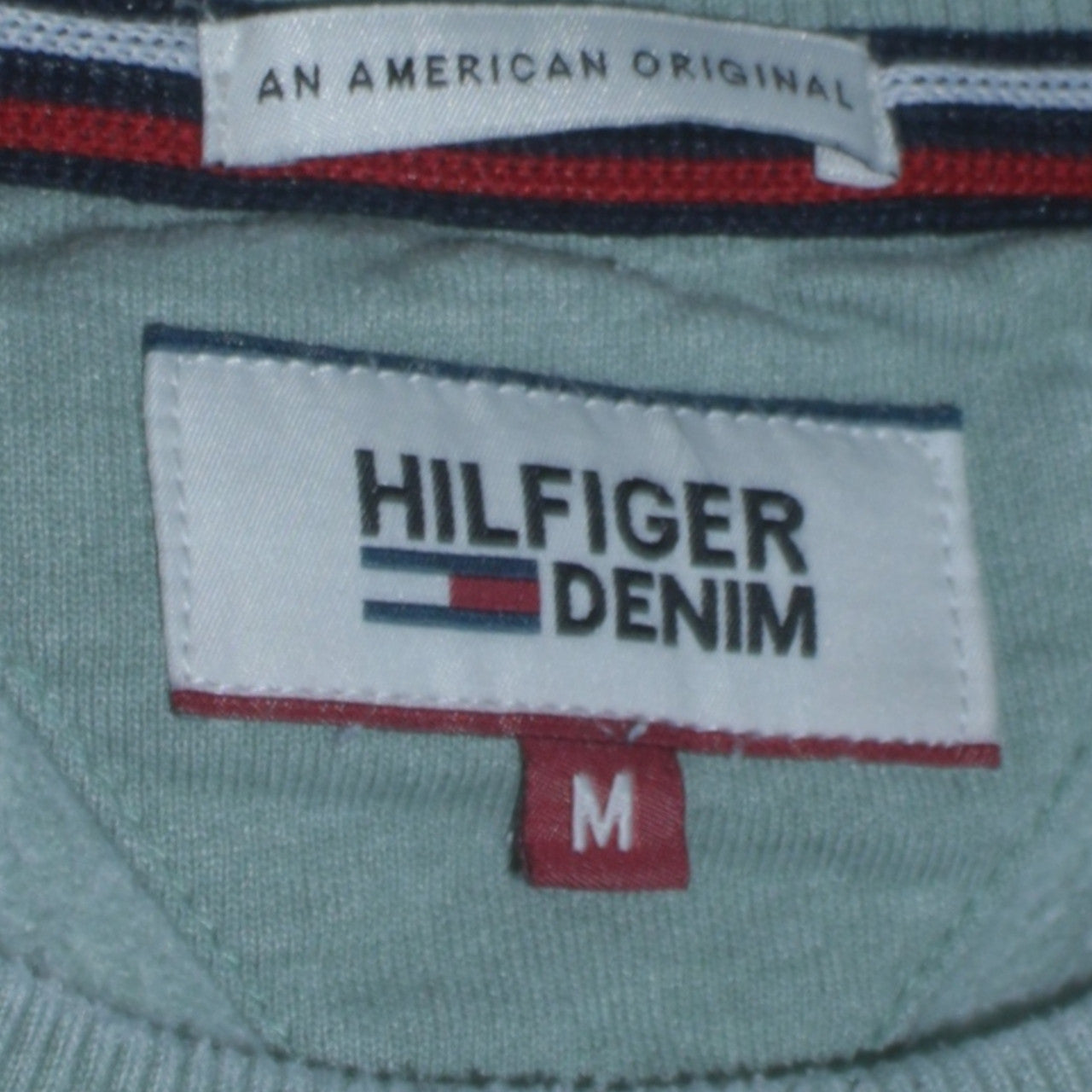Hilfiger Denim Men's Green Crew Neck Sweatshirt M Regular Fit