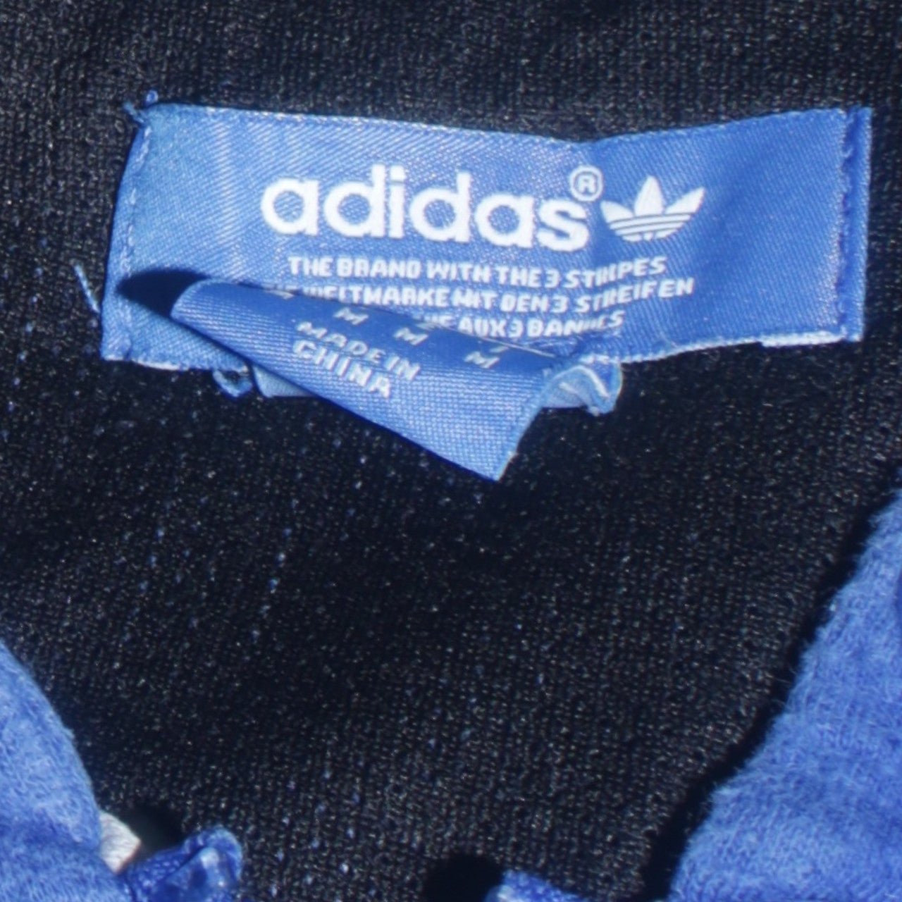 Adidas Mens Blue Grey Full Zip Hoodie Size M Sportswear