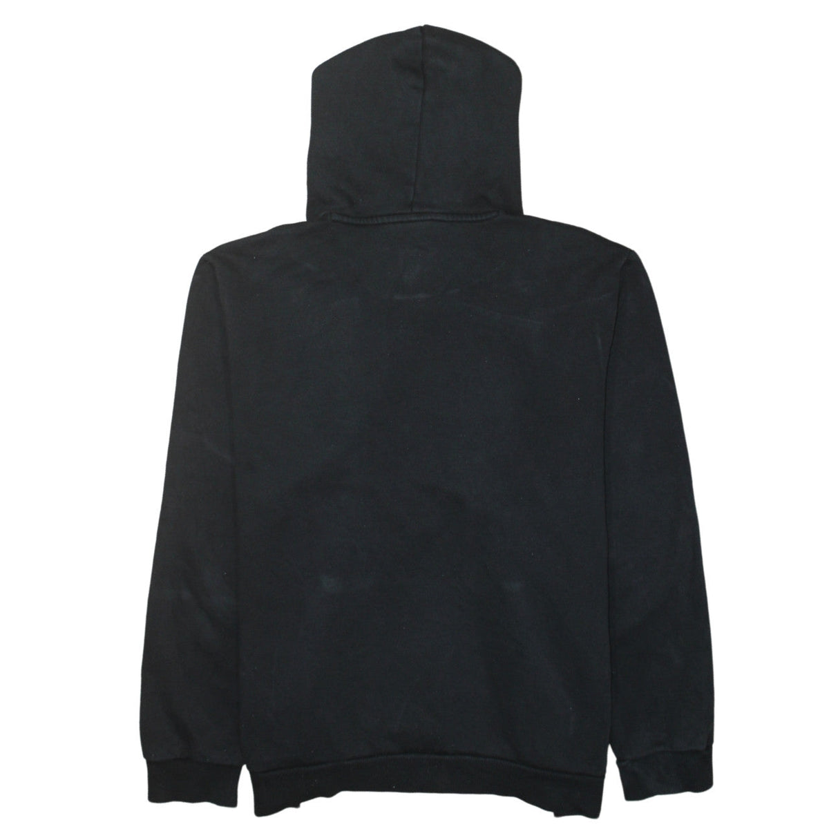 Back view of Puma Men's Black XL Pullover Hoodie with Logo Print