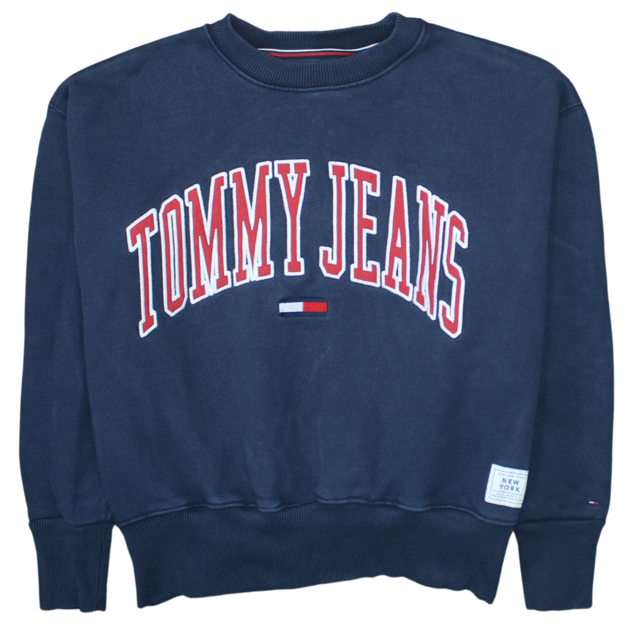 Tommy Jeans Men's Blue Small Crew Neck Pullover Sweatshirt