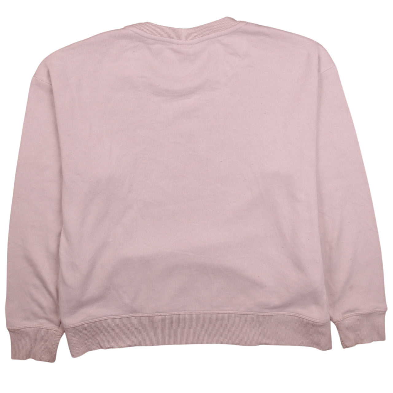 Reebok Women Beige Logo Crew Neck Pullover Sweatshirt Size L