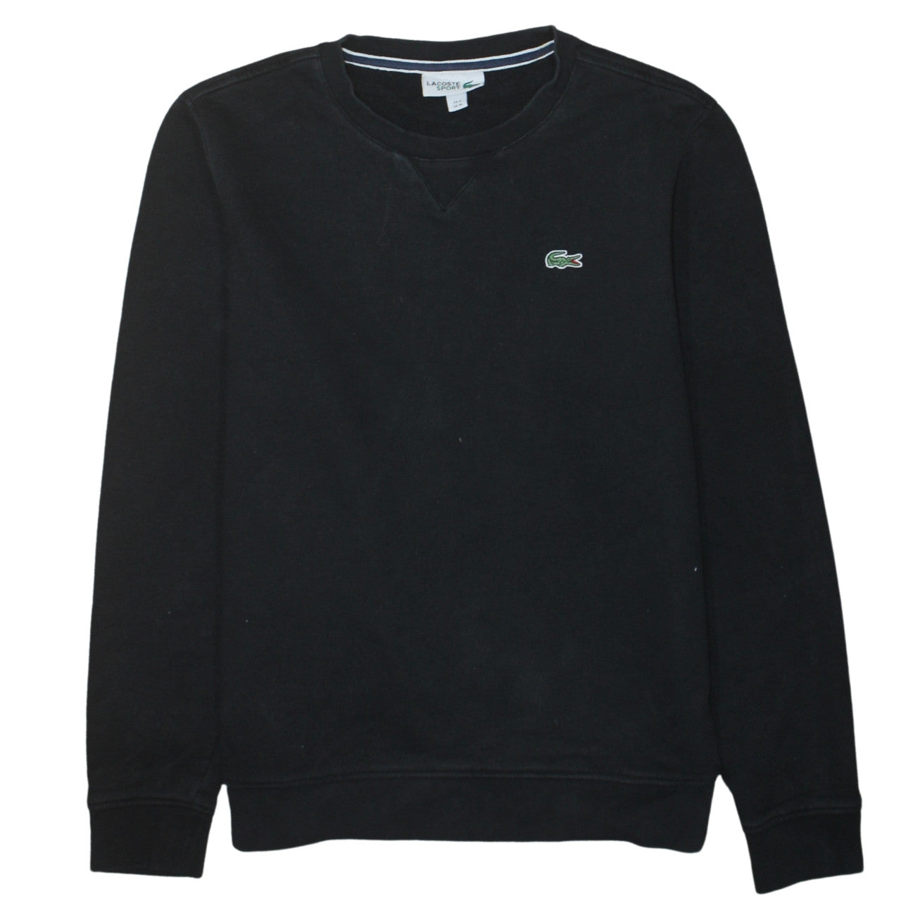 Lacoste Sport Men Black M Crew Neck Cotton Fleece Sweatshirt