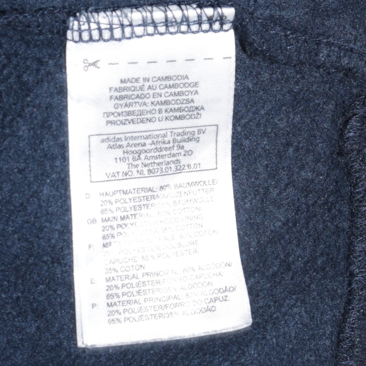 Reebok Men's Navy Blue Pullover Hoodie M Graphic Sportswear