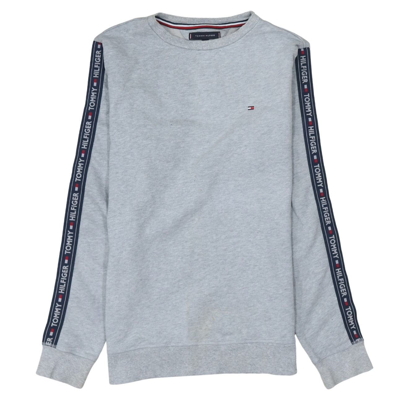 Tommy Hilfiger Men's Grey Logo Tape Sweatshirt Size M