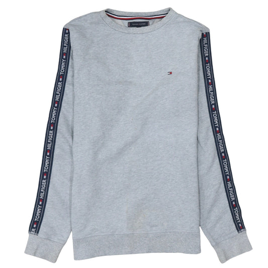 Tommy Hilfiger Men's Grey Logo Tape Sweatshirt Size M