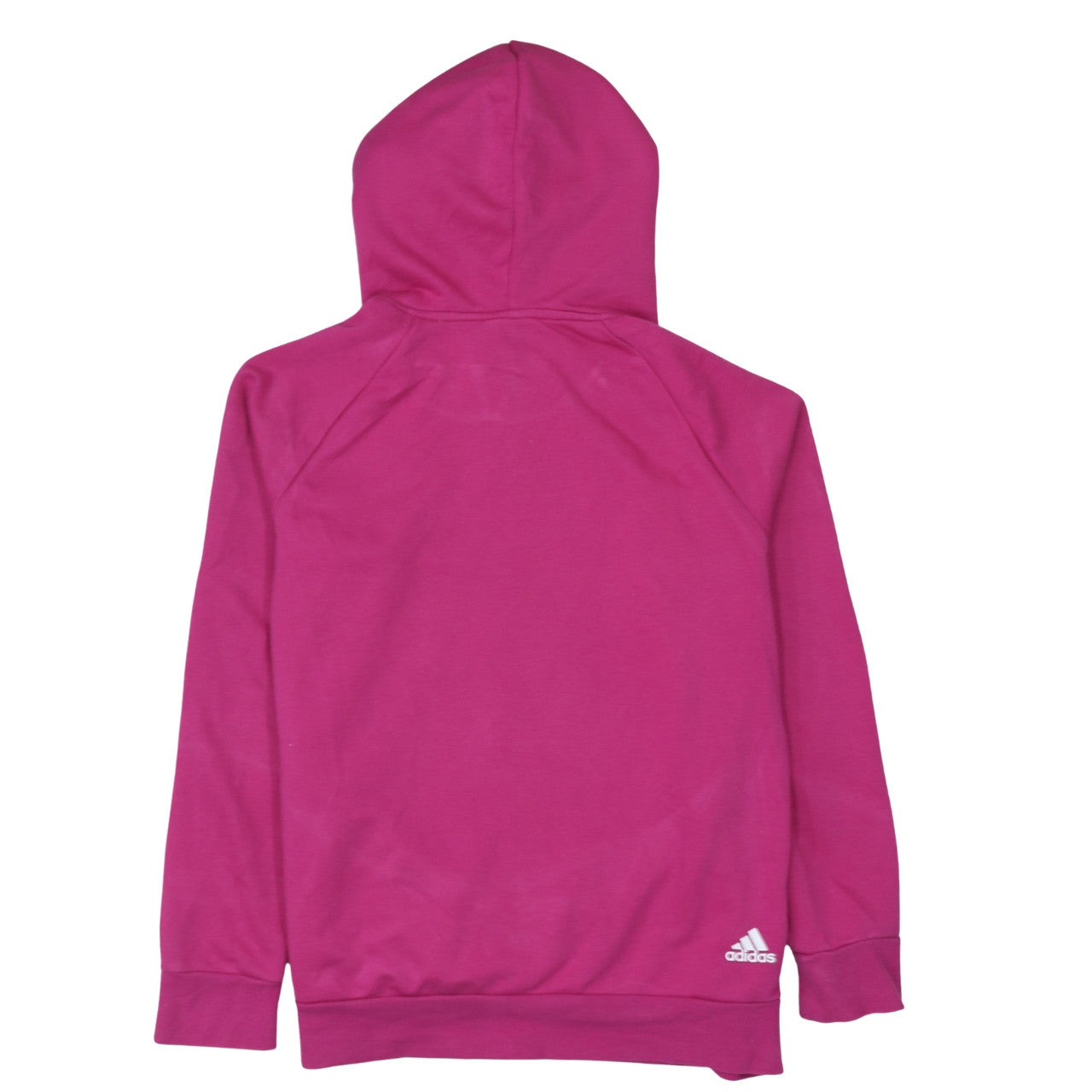 Adidas Women’s Pink Pullover Hoodie Size L 16-18 Logo Cotton Blend